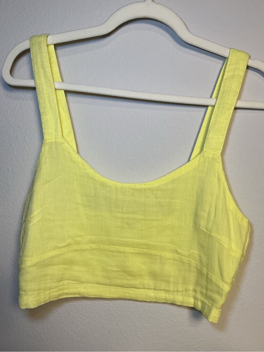 Rip Curl Yellow Linen-Blend Cropped Tank Top - Women